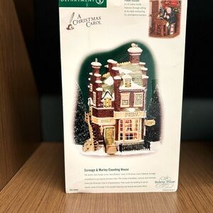Department 56 A Christmas Carol House with Brown and White Accents